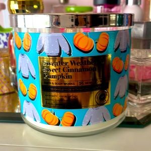 Bath and Body Works Sweater Weather x Sweet Cinnamon Pumpkin Candle